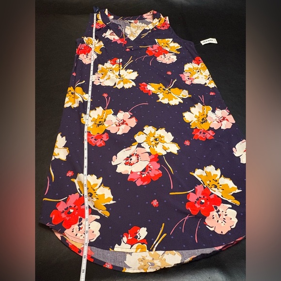 Old Navy Floral Sleeveless Dress - Navy - Lightweight size M Tall. NWT - Picture 13 of 14